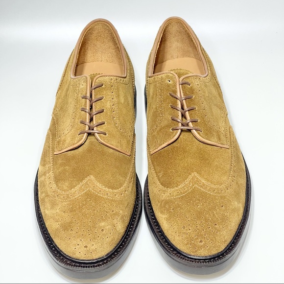 Polo Ralph Lauren Mens Asher Wingtip Oxford Suede Leather Dress Shoes - Picture 6 of 11